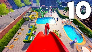 THE TALLEST WATERSLIDE - Waterpark Simulator - Part 10