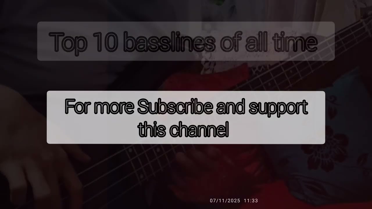 Top 10 basslines of all time 