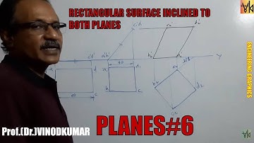 Projection of Planes-6. Plane inclined to HP and VP by Prof.Vinodkumar