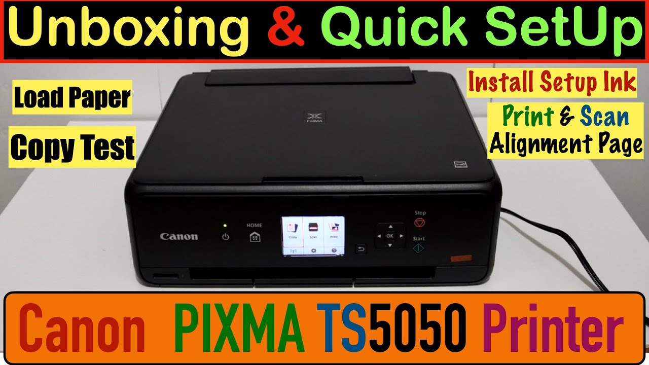 Canon PIXMA TS5050 Printer - Ink Cartridges and Paper