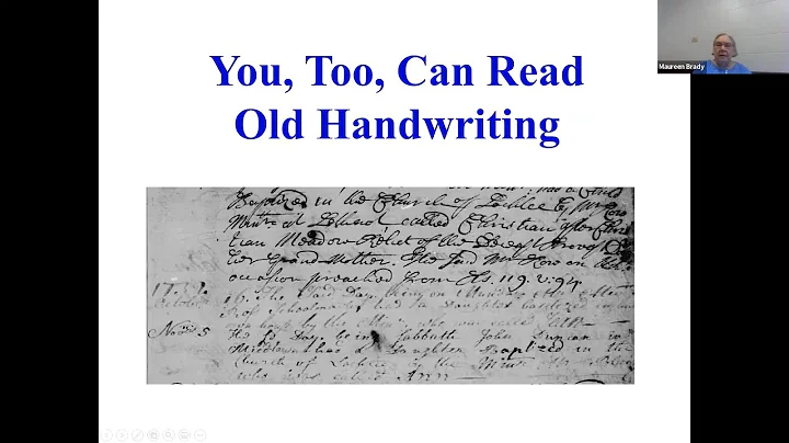 You, Too, Can Read Old Handwriting  Maureen Brady ...