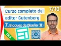 BLOQUES de DISEÑO (II) ⭐ CURSO completo del EDITOR GUTENBERG de WordPress (7/10)