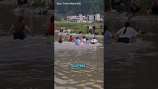 ''River Crossing Gone Wrong? 🌊🚶‍♀️ Unbelievable!'' #shorts  #shortsfeed #funny #facts