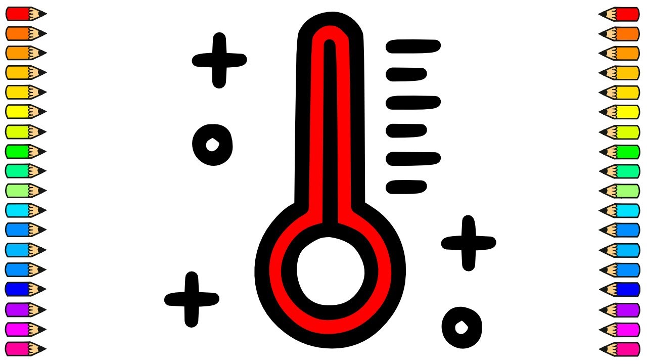 Cómo dibujar un TERMÓMETRO / Dibujo de TERMÓMETRO paso a paso / Dibujos