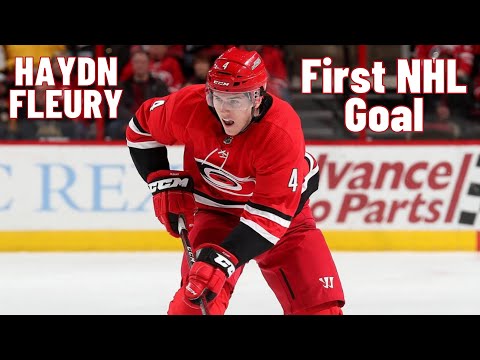Haydn Fleury #4 (Carolina Hurricanes) first NHL goal 18/10/2019