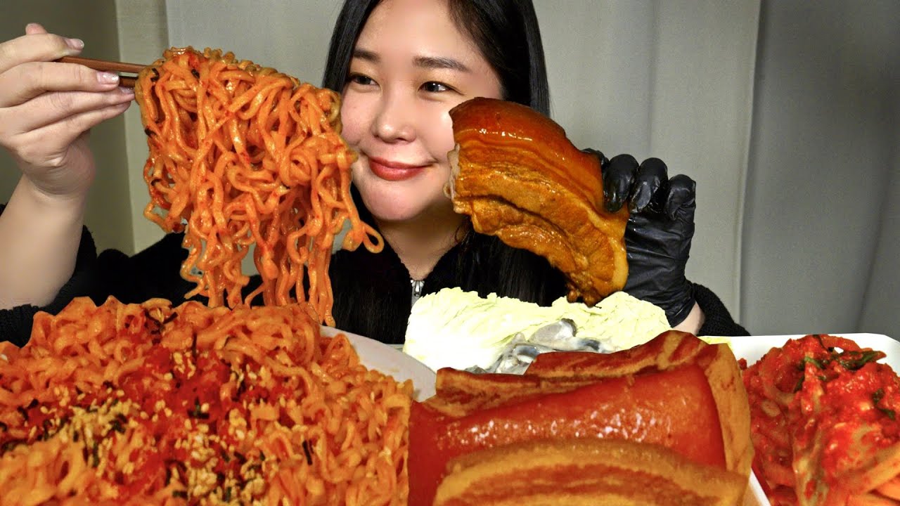 막걸리 부르는 통수육 김장김치 먹방 Pork & Kimchi, Buldak  Mukbang Asmr