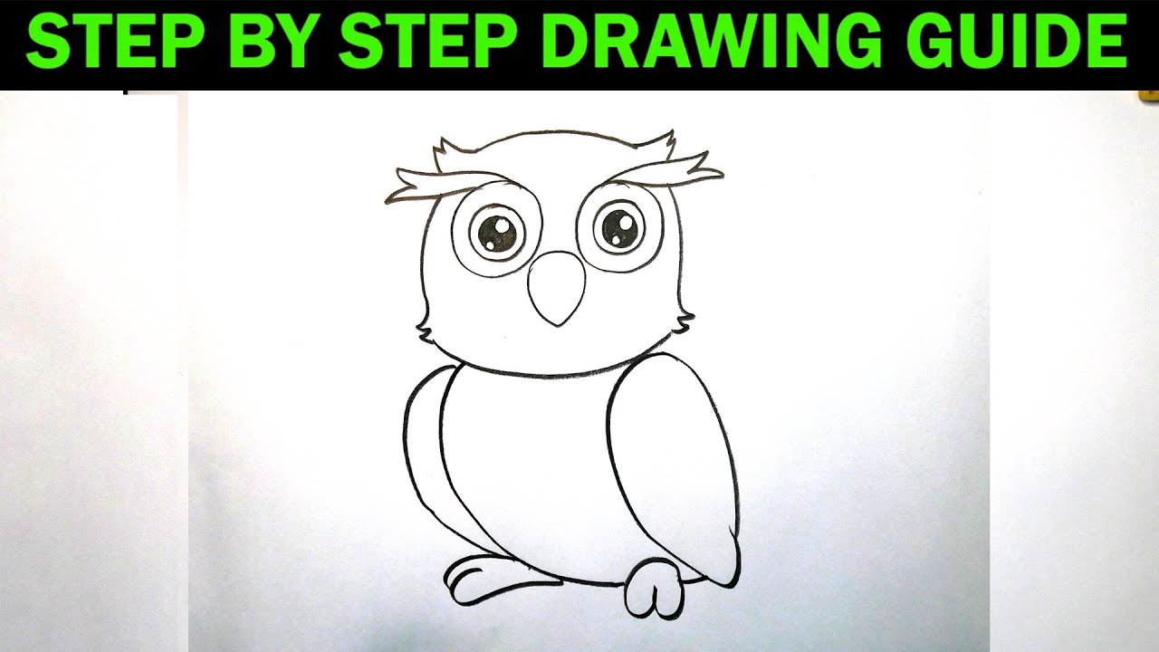 HOW TO DRAW OWL STEP BY STEP | ART FOR KIDS | HOW TO DRAW OWLS EASY ...