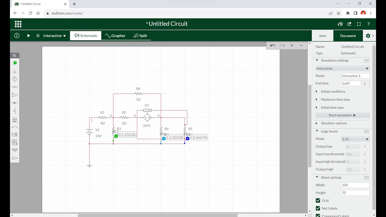 Trasient and Circuit Analysis using Multisim Live - YouTube