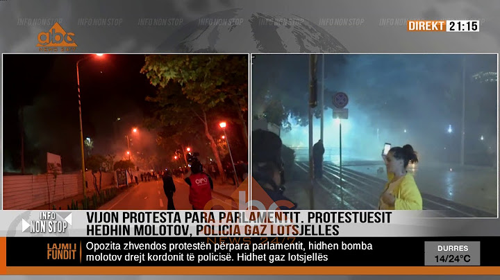 Molotove para Kuvendit, policia kunderpergjigjet me gaz lotsjelles| ABC News Albania