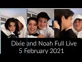 Dixie D’Amelio & Noah Beck FULL live. Feb 5, 2021