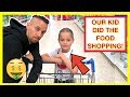 OUR 6 YEAR OLD DOES THE FOOD SHOPPING 🤑NO BUDGET 😮