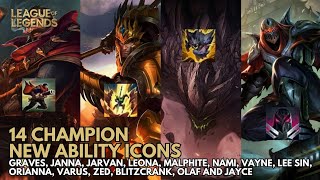 14 Champion New Ability Icons | League of Legends Details