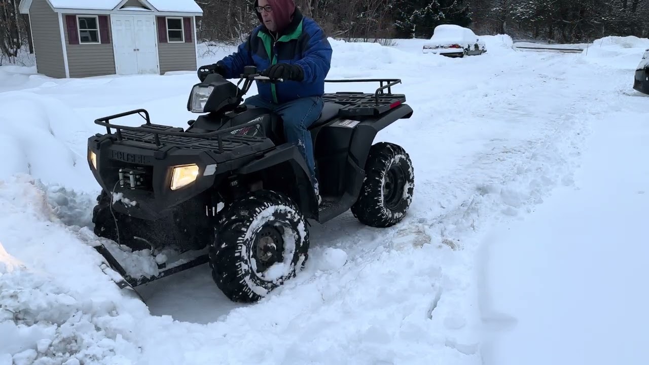 Plowing With A Polaris 500 Sportsman
