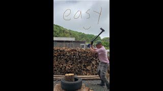 How to chop wood the easy way by DIY life in Japan 37 views 1 year ago 1 minute, 29 seconds