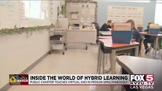 Seen in Henderson charter school, what the hybrid learning model process can look like