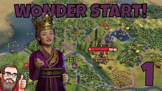 Civilization 6 - Wonder Start - Seondeok on Piopiotahi! Civ 6 Korea Gameplay on Deity - Ep.1