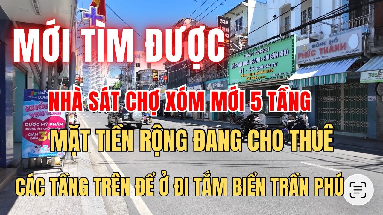 Mới tìm được Nhà 5 tầng mặt tiền rộng, có thang máy gần biển Trần Phú Nha Trang | Nhà đất Nha Trang 