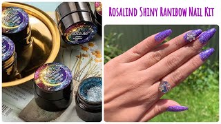Super Glittery Purple Gel Nails ft. Rosalind