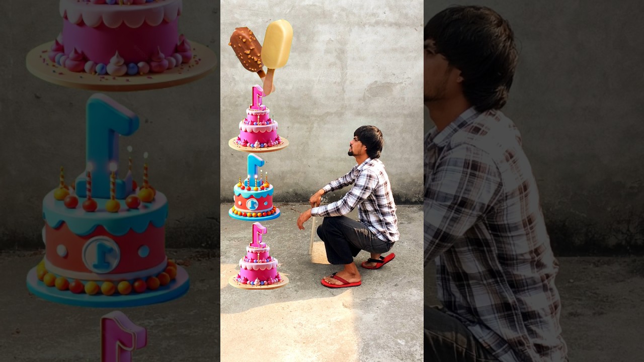 Birthday cake to icecream, catbury, Popcorn, Good day, magic video 🤣