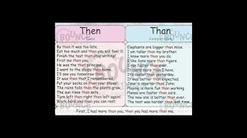 Than & Then  Differences