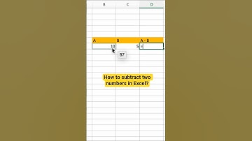 How to subtract two numbers in Excel? #shorts #shortsfeed #shortvideo #exceltips #exceltutorial