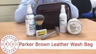 Buy this wash bag here - https://goo.gl/9brtkb roomy parker brown
leather is ideal for storing your travel shaving and grooming
accessories. it...