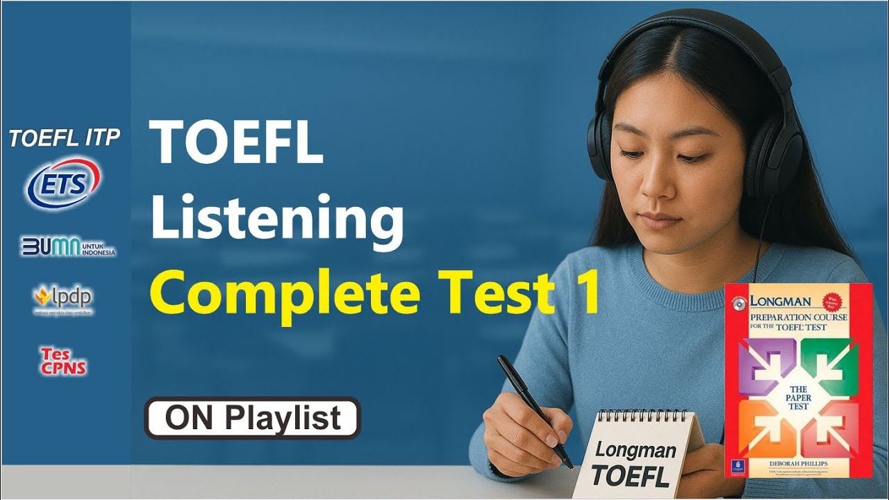 Полный тест TOEFL Listening PBT | Longman Complete Test One | с ключом ответов #toeflitp #toeflpr...