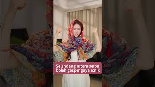 High-quality mulberry silk national style versatile shawl, soft and smooth. screenshot 3