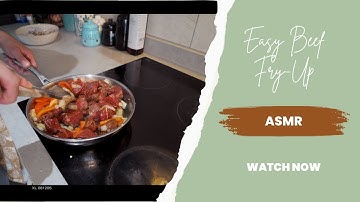 Frying Beef with Garlic & Onions | Quick Lunch ASMR