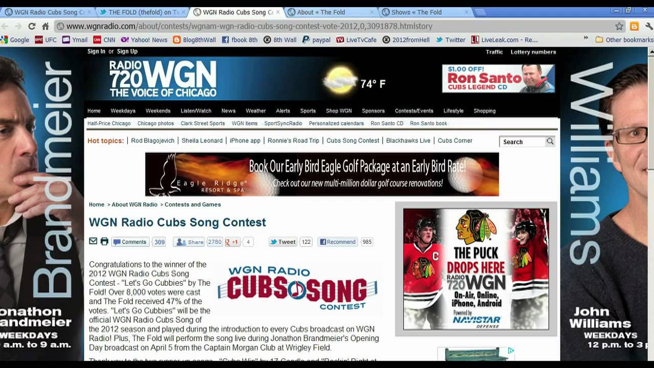 Twitter, The Fold and The WGN Cubs Song Contest 2012