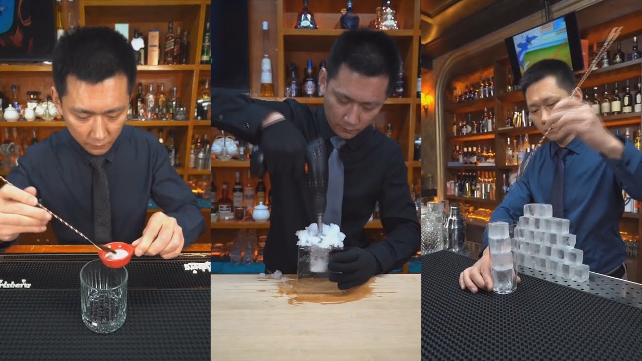 Amazing Bartender Skills  Cocktails Mixing Techniques At Another Level  N004