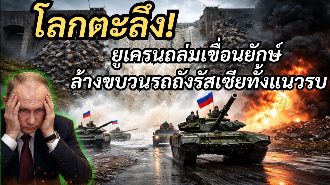 โลกตะลึง! 🔥 ยูเครนถล่มเขื่อนยักษ์ ล้างขบวนรถถังรัสเซียทั้งแนวรบ