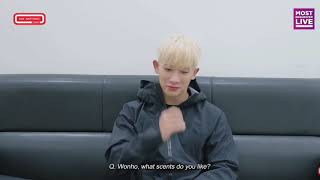 Wonho's smell before and after Monsta X 2019-2020 screenshot 4
