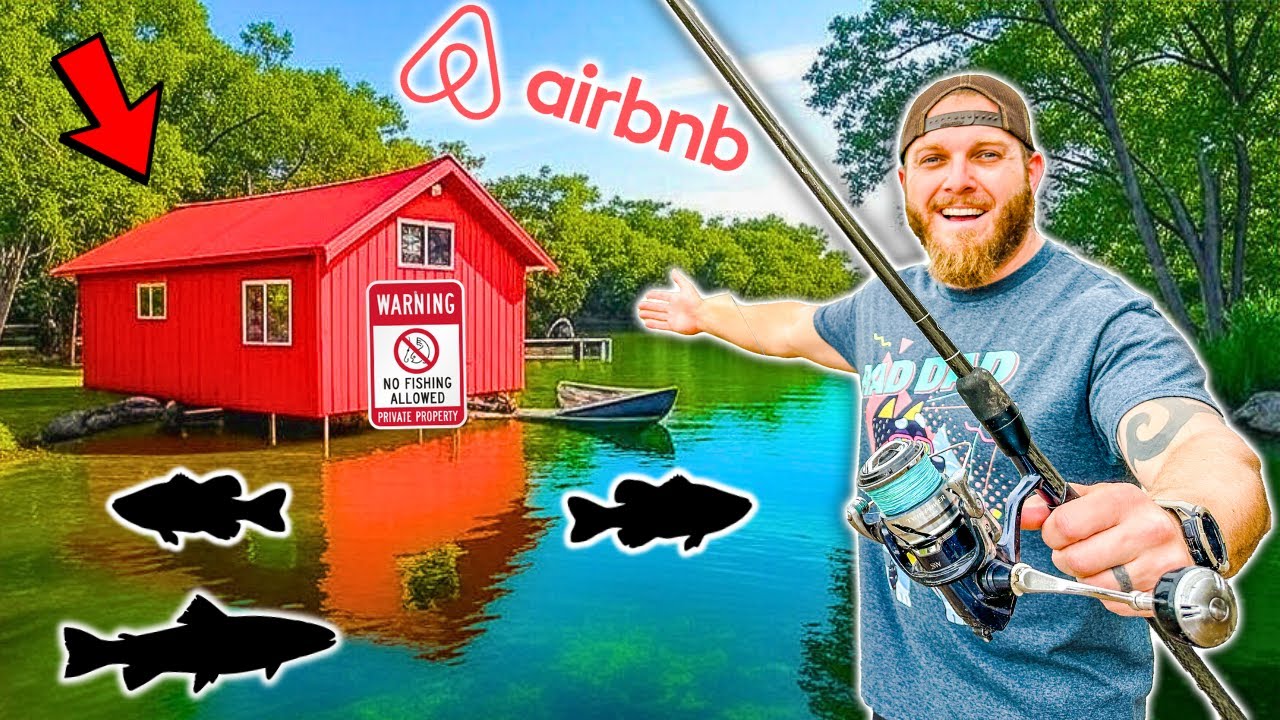 This HIDDEN Airbnb Had SECRET Ponds Full of BIG Fish!! (Local Tackle Shop)