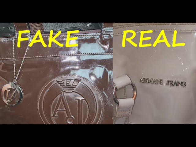 Armani hand bag real vs fake. How to spot fake Giorgio Armani bags and  purses - YouTube