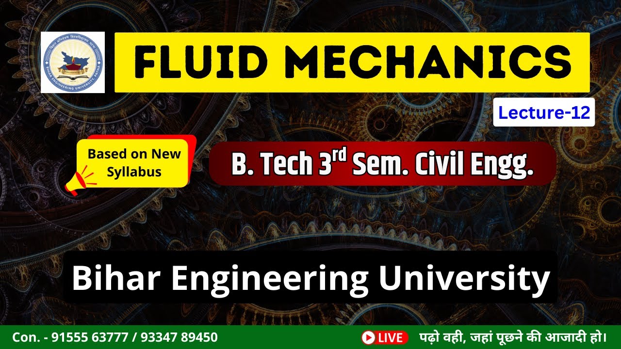 Fluid Mechanics(Lecture-12) || 3rd Semester Civil Engg || BEU Patna