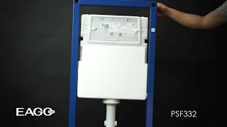EAGO PSF332 Concealed Dual Flush In Wall Tank Carrier for Wall Mounted Toilets