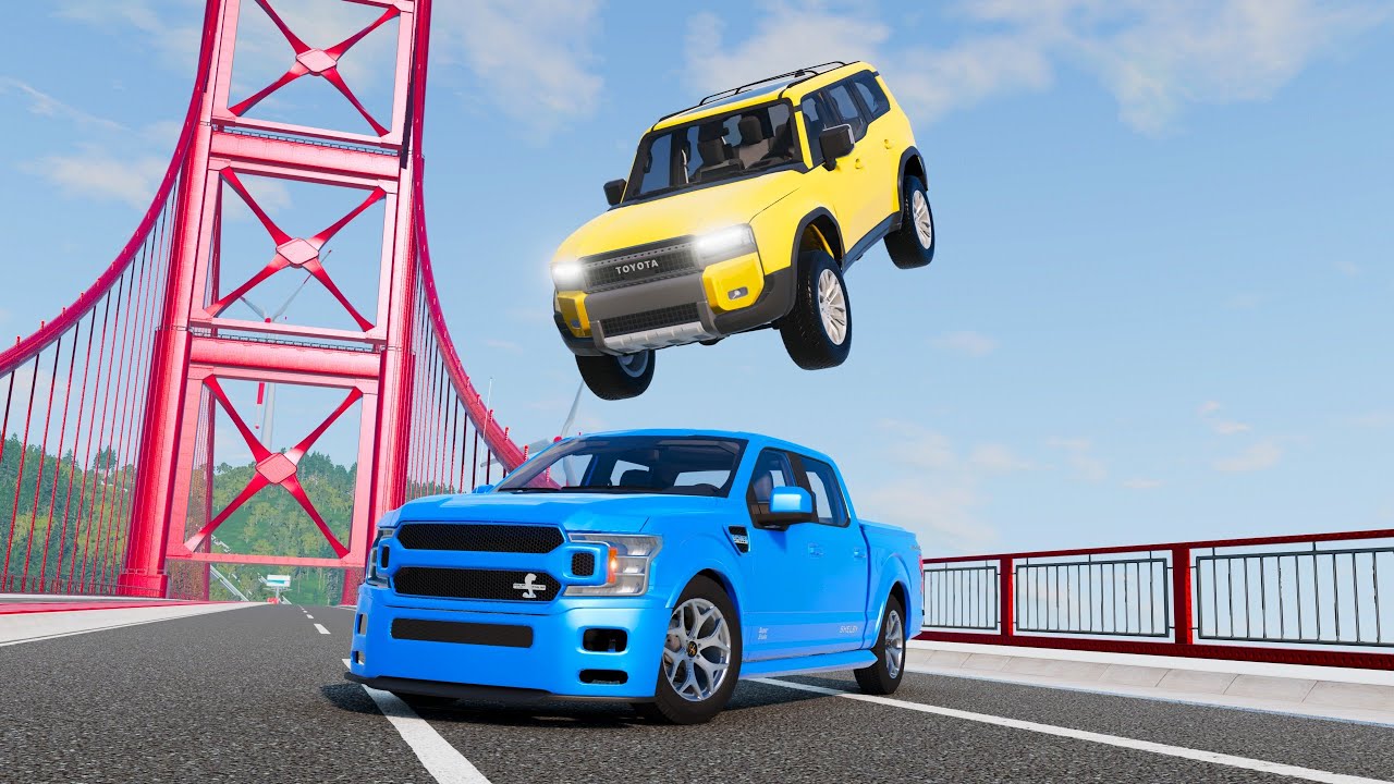 محاكي الحوادث BeamNG.drive | القفز بسرعة عالية 🚗✈️ (82#)