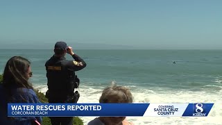 Dangerous beach conditions prompt back-to-back water rescues in Santa Cruz County
