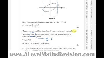 Edexcel A Level Maths, June 2018, Paper 1, Q9 (Implicit Differentiation)