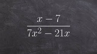 Factoring out the GCF from the denominator to help you simplify your rational expression