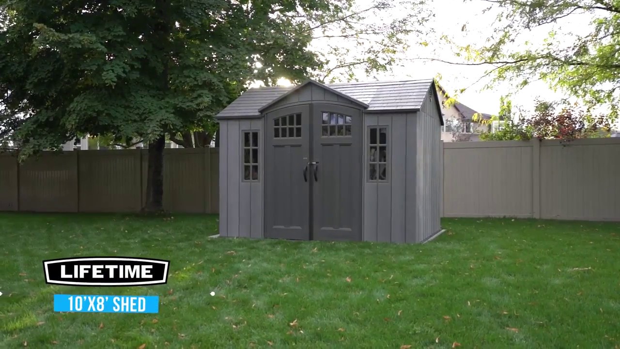 Lifetime 10x8 Ft Outdoor Storage Shed Kit 60330 Kitsuperstore Com Youtube