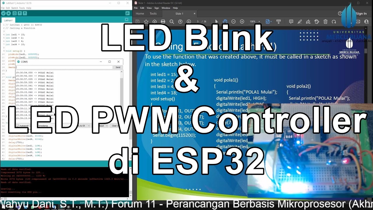Pbm Led Quiz 11 PBM - LED Blink dan LED PWM Controller di ESP32 - YouTube