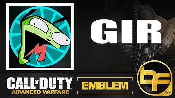 COD Advanced Warfare Emblem Tutorial #129 - Gir from Invader Zim