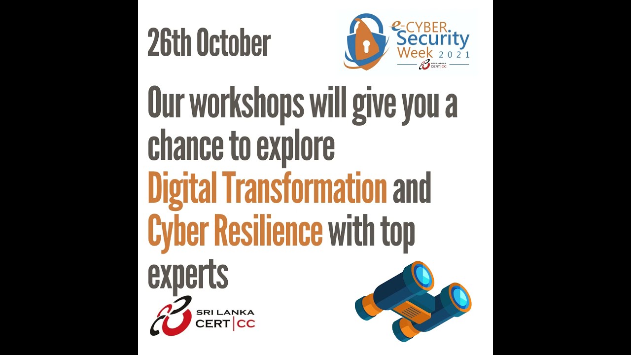 Sri Lanka National Cyber Security Week 2021 YouTube
