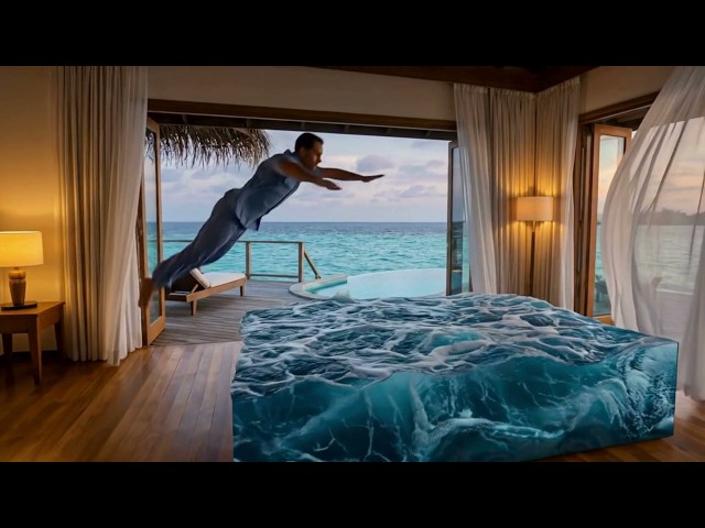 The Most Satisfying Bed Jump You’ll See Today! 🌊 🌊