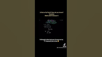 In delen of in sub-delen? Hoe weet je dat? #mathwithprofessorv #integratie #calculus2 #calculusvi...