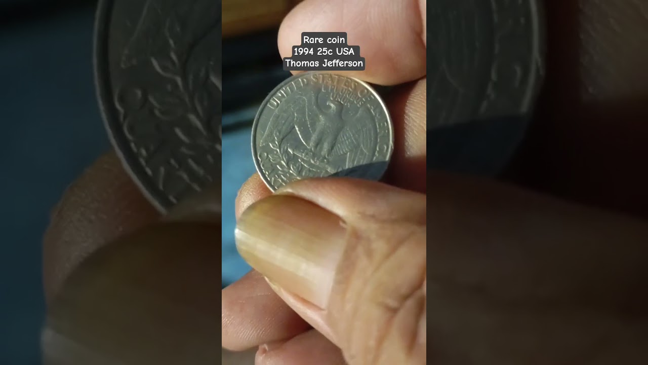Rare coin 1994 25c USA portrait Thomas Jefferson, fenomenal error? thanks please like 