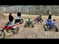 Winter group ride sport quads dirt bikes etc