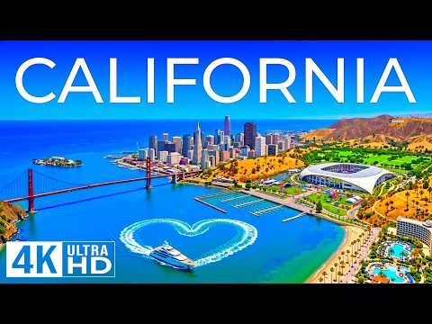California 🇺🇸 4K | Pacific Coast, Golden Gate Bridge, Malibu & Breathtaking Ocean Landscapes